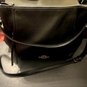 Coach Black Leather Shoulder Bag